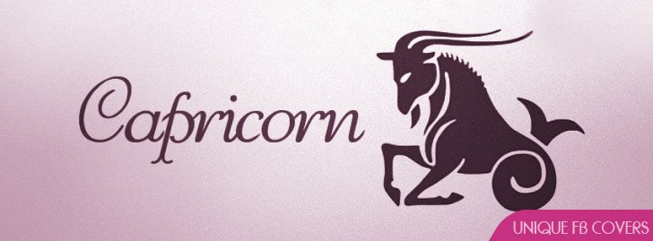 Capricorn Symbol Facebook Cover